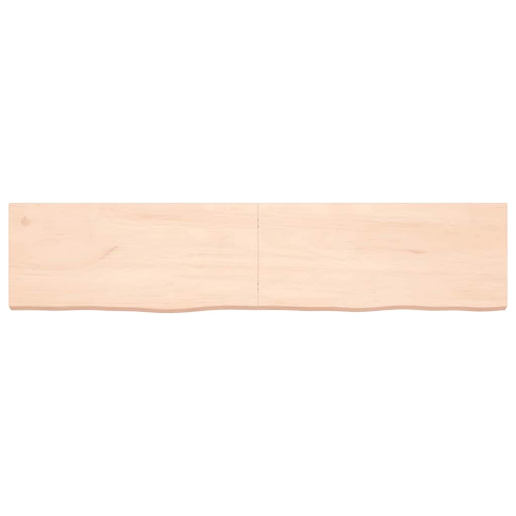 Piano Bagno 180x40x(2-6) cm in Legno Massello Non Trattato