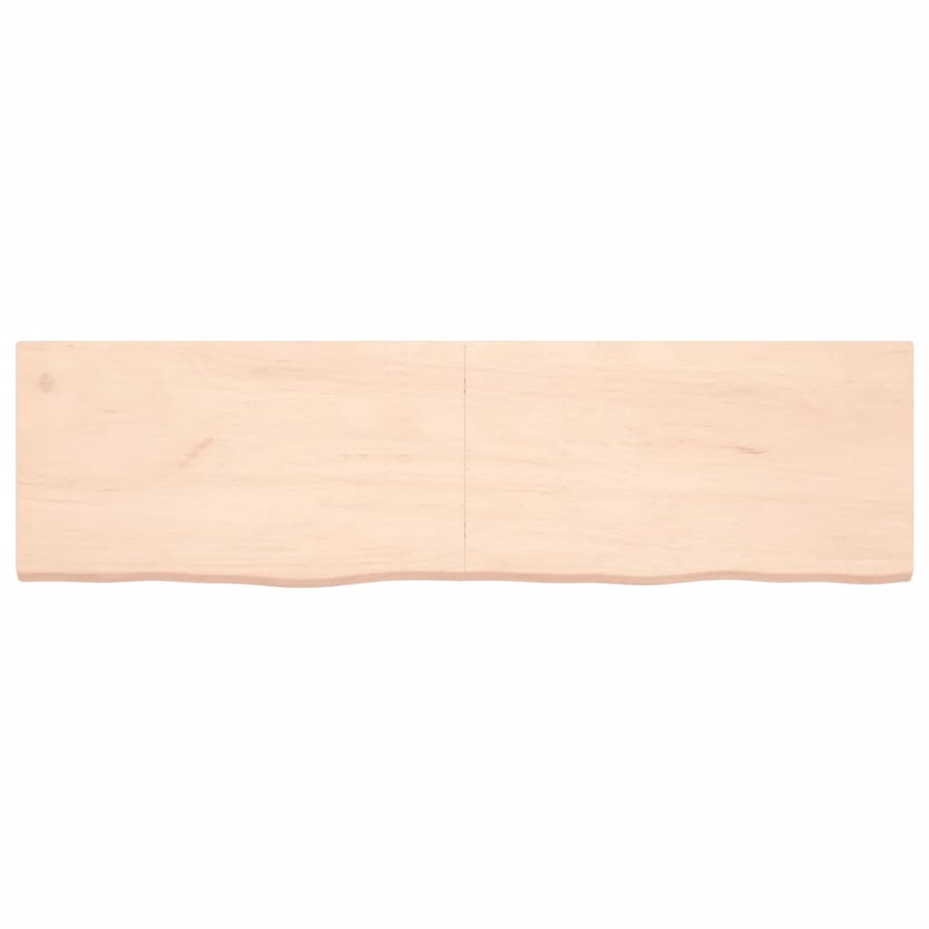 Piano Bagno 180x50x(2-4) cm in Legno Massello Non Trattato