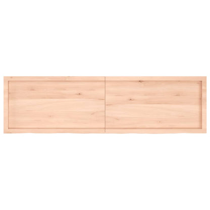 Piano Bagno 180x50x(2-4) cm in Legno Massello Non Trattato