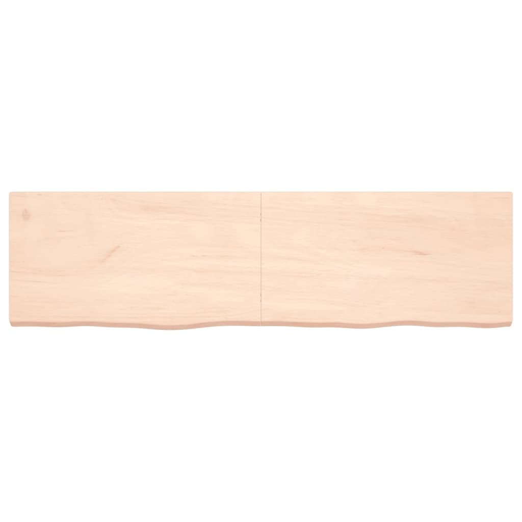 Piano Bagno 180x50x(2-6) cm in Legno Massello Non Trattato