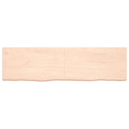 Piano Bagno 180x50x(2-6) cm in Legno Massello Non Trattato