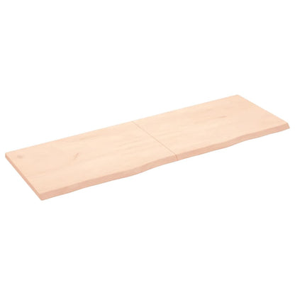 Piano Bagno 180x60x(2-4) cm in Legno Massello Non Trattato