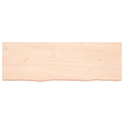Piano Bagno 180x60x(2-4) cm in Legno Massello Non Trattato
