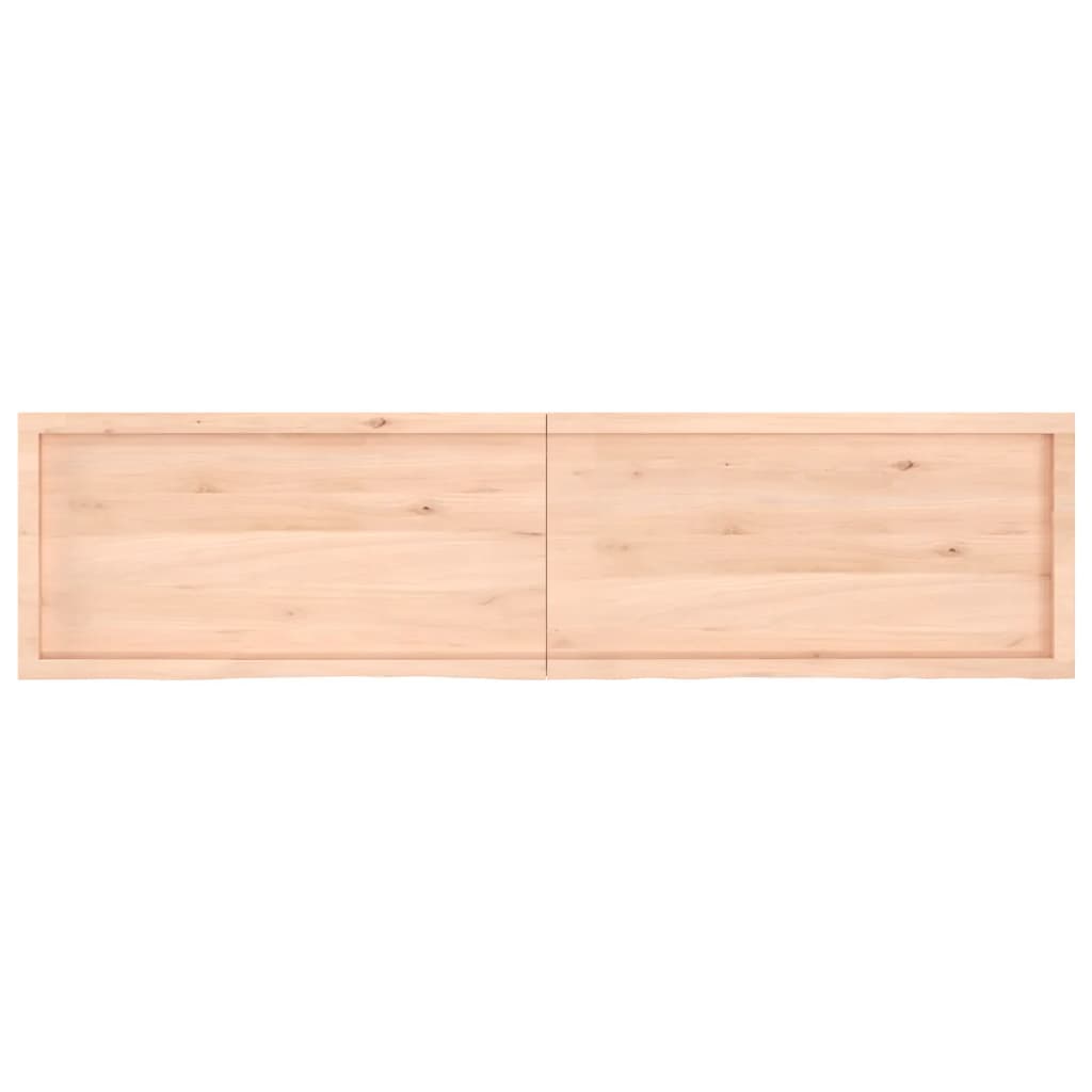 Piano Bagno 200x50x(2-6) cm in Legno Massello Non Trattato