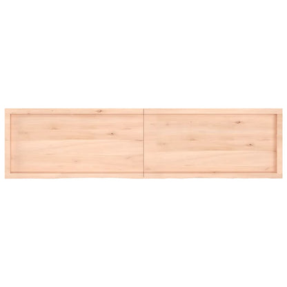 Piano Bagno 200x50x(2-6) cm in Legno Massello Non Trattato