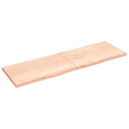 Piano Bagno 200x60x(2-4) cm in Legno Massello Non Trattato
