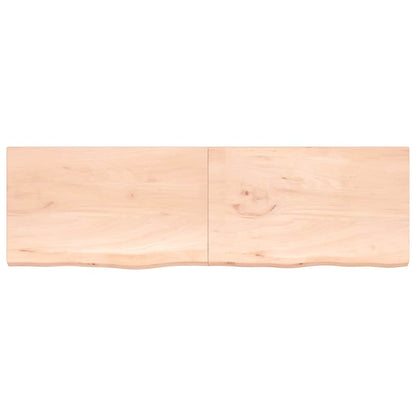 Piano Bagno 200x60x(2-4) cm in Legno Massello Non Trattato