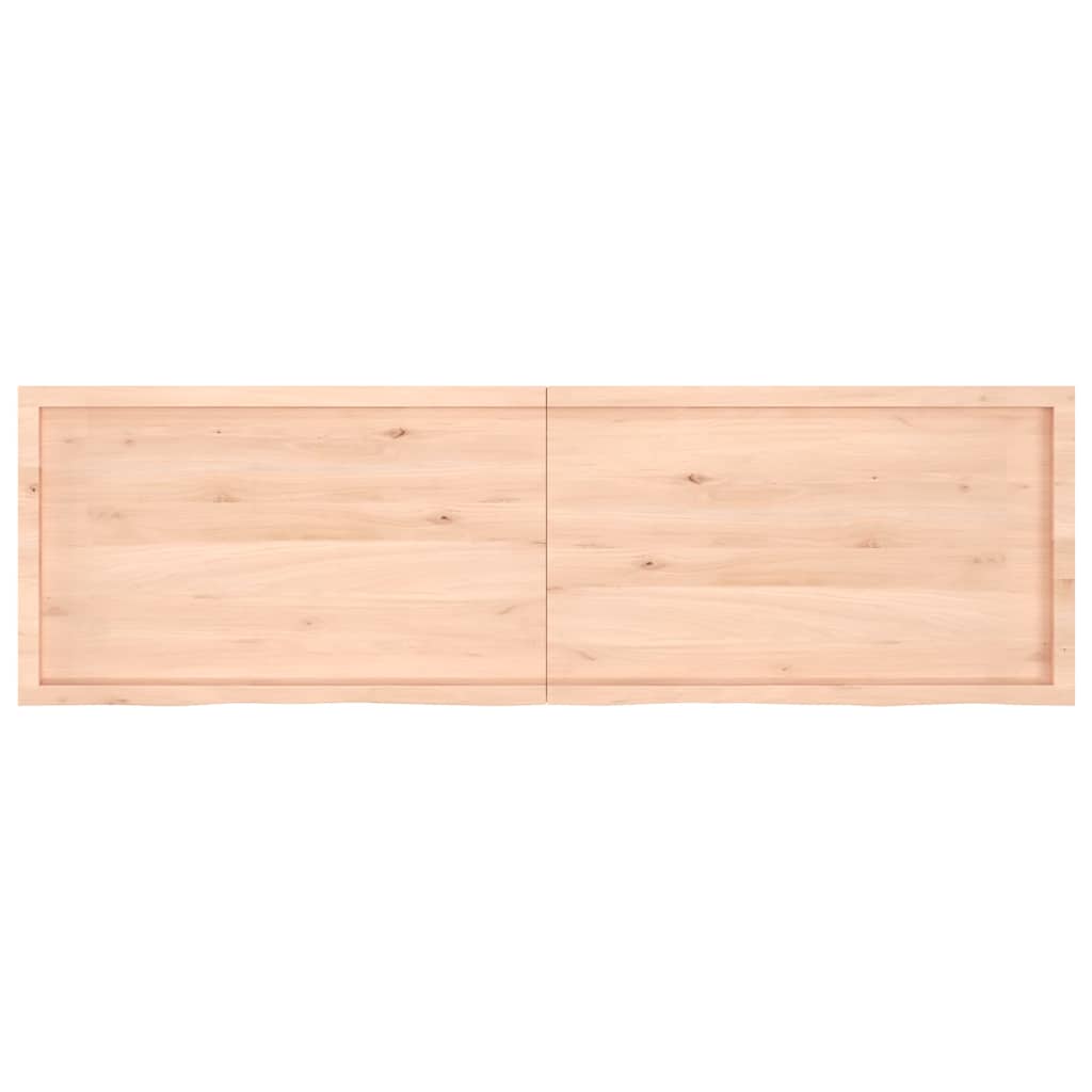 Piano Bagno 200x60x(2-4) cm in Legno Massello Non Trattato
