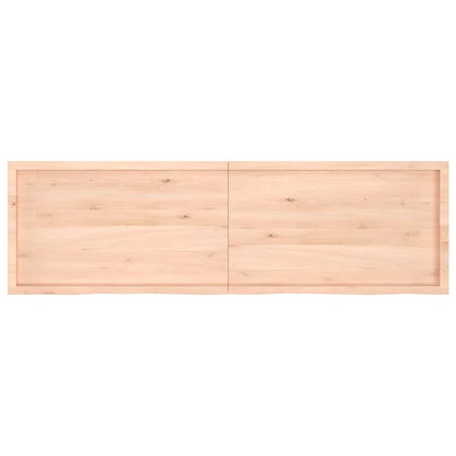 Piano Bagno 200x60x(2-4) cm in Legno Massello Non Trattato