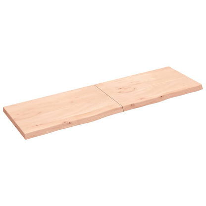 Piano Bagno 200x60x(2-6) cm in Legno Massello Non Trattato