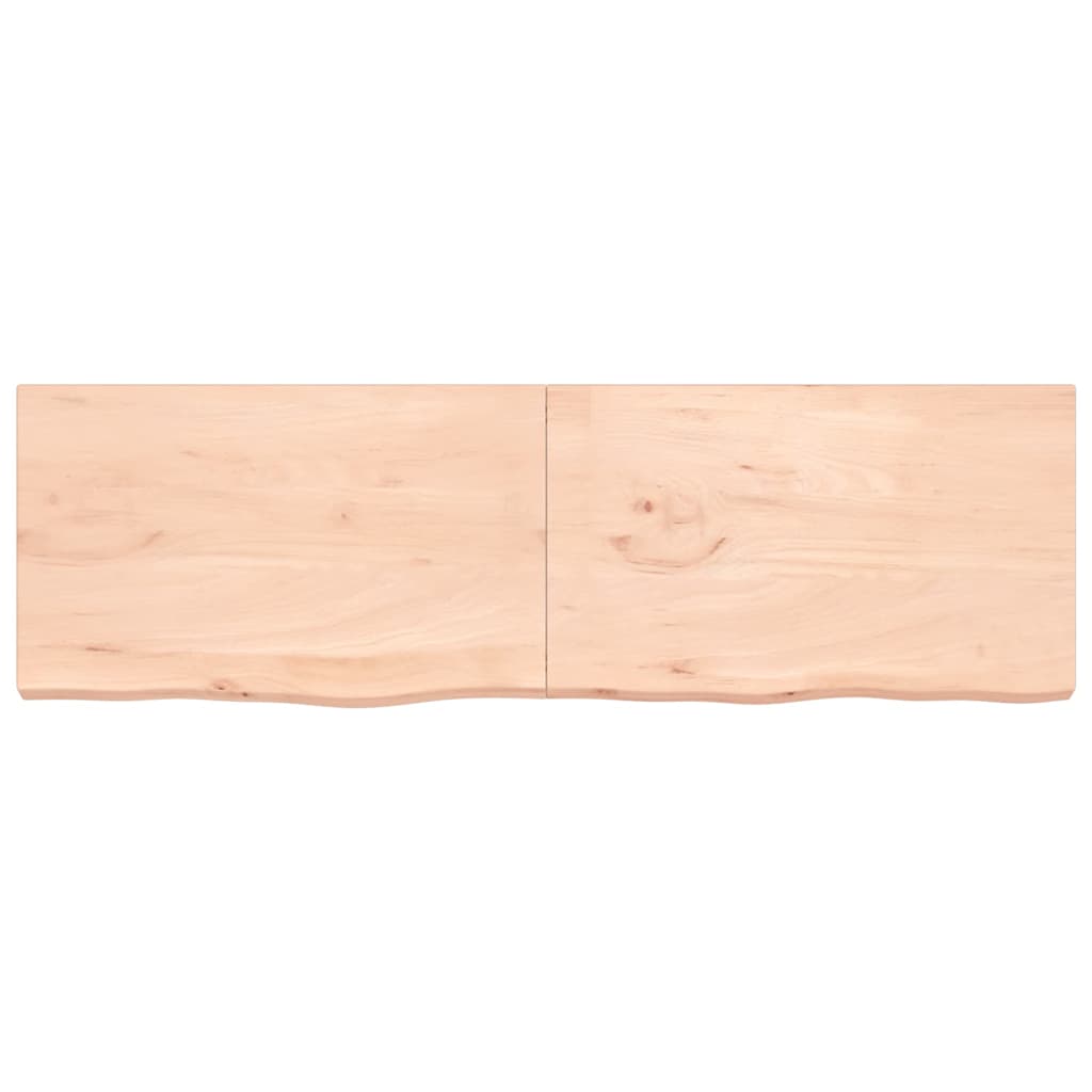 Piano Bagno 200x60x(2-6) cm in Legno Massello Non Trattato