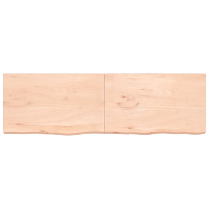 Piano Bagno 200x60x(2-6) cm in Legno Massello Non Trattato