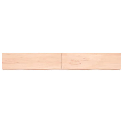 Piano Bagno 220x30x(2-6) cm in Legno Massello Non Trattato
