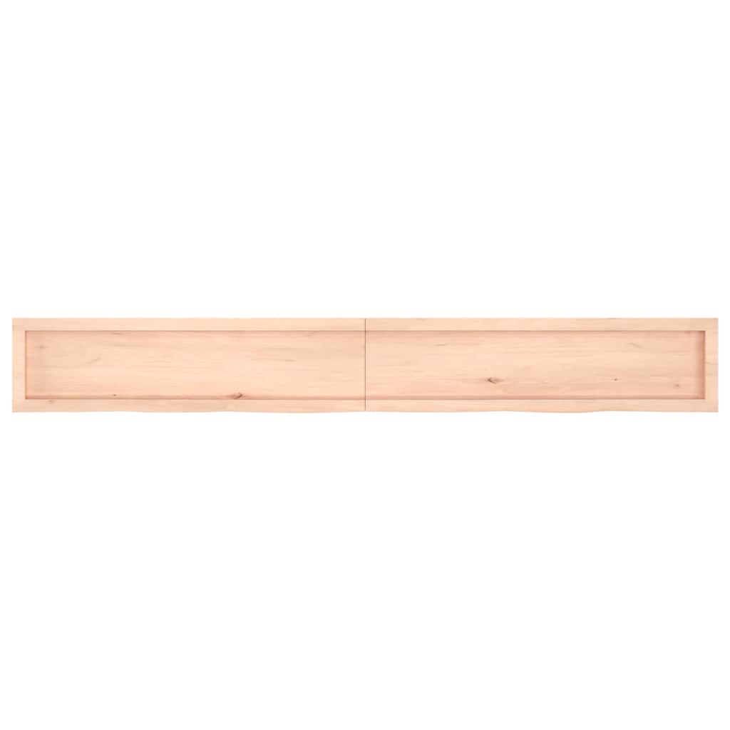 Piano Bagno 220x30x(2-6) cm in Legno Massello Non Trattato