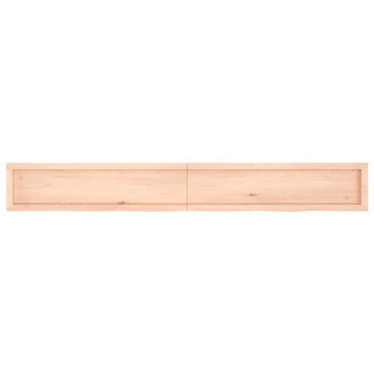 Piano Bagno 220x30x(2-6) cm in Legno Massello Non Trattato
