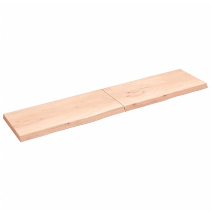 Piano Bagno 220x50x(2-6) cm in Legno Massello Non Trattato