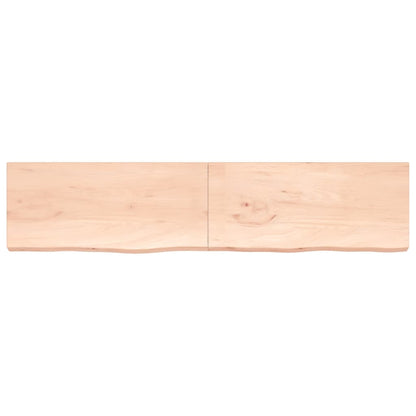 Piano Bagno 220x50x(2-6) cm in Legno Massello Non Trattato