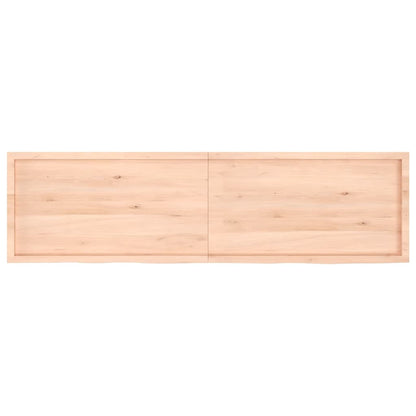 Piano Bagno 220x60x(2-6) cm in Legno Massello Non Trattato