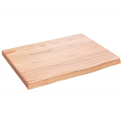 Piano Bagno Marrone Chiaro 40x30x2 cm Legno Massello Trattato