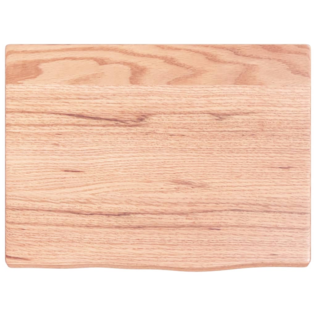 Piano Bagno Marrone Chiaro 40x30x2 cm Legno Massello Trattato