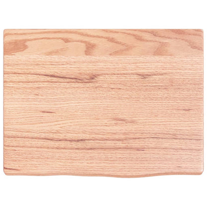 Piano Bagno Marrone Chiaro 40x30x2 cm Legno Massello Trattato