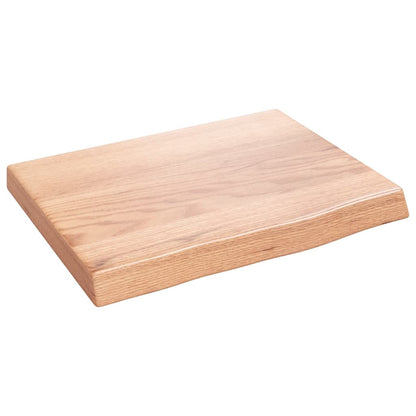 Piano Bagno Marrone 40x30x(2-4) cm Legno Massello Trattato