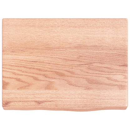 Piano Bagno Marrone 40x30x(2-4) cm Legno Massello Trattato