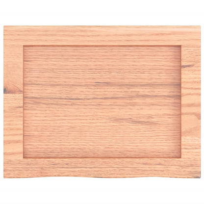 Piano Bagno Marrone 40x30x(2-4) cm Legno Massello Trattato