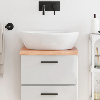 Piano Bagno Marrone 40x30x(2-4) cm Legno Massello Trattato