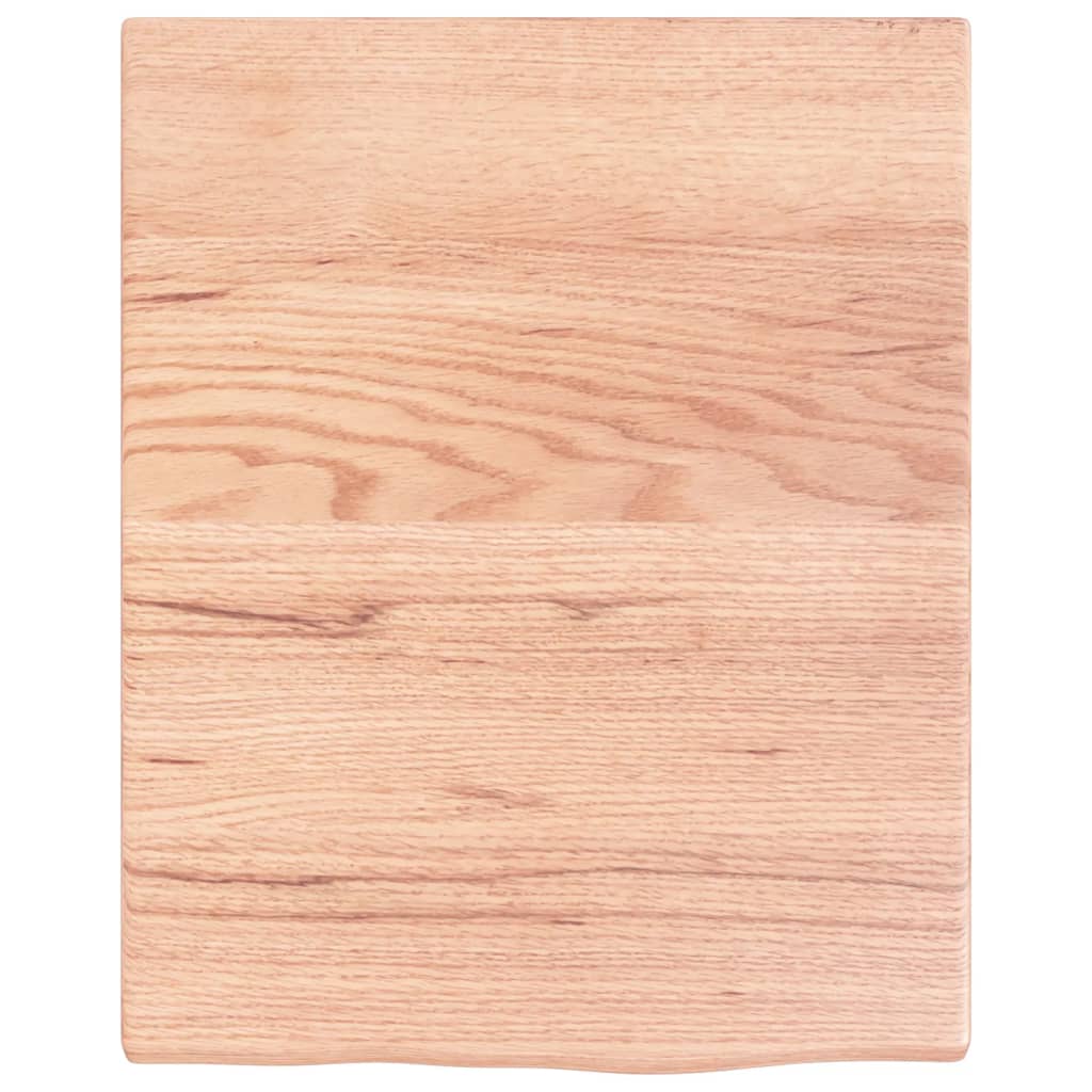 Piano Bagno Marrone Chiaro 40x50x2 cm Legno Massello Trattato