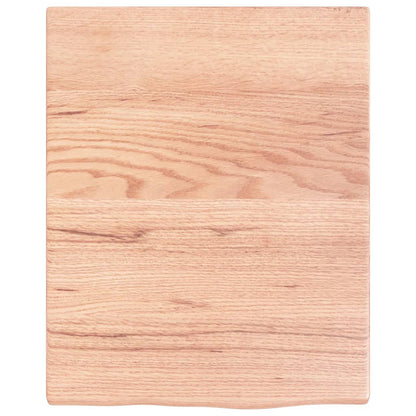 Piano Bagno Marrone Chiaro 40x50x2 cm Legno Massello Trattato