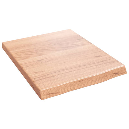 Piano Bagno Marrone 40x50x(2-4) cm Legno Massello Trattato