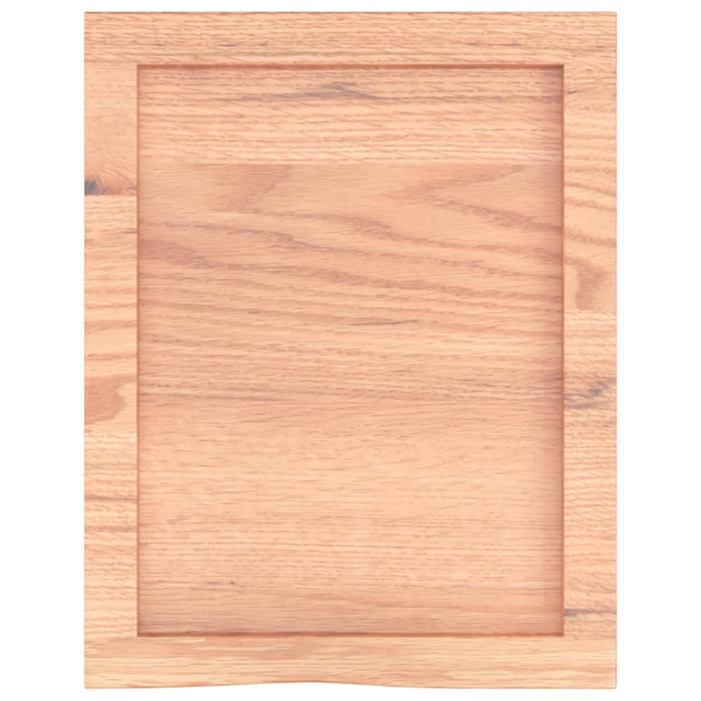 Piano Bagno Marrone 40x50x(2-4) cm Legno Massello Trattato