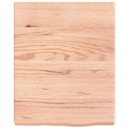 Piano Bagno Marrone 40x50x(2-6) cm Legno Massello Trattato