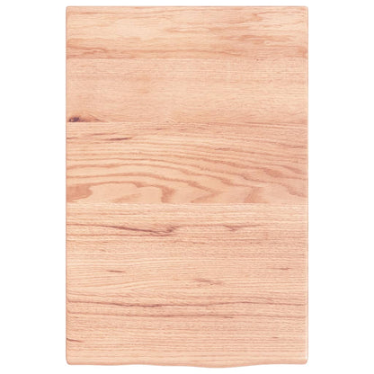 Piano Bagno Marrone Chiaro 40x60x2 cm Legno Massello Trattato