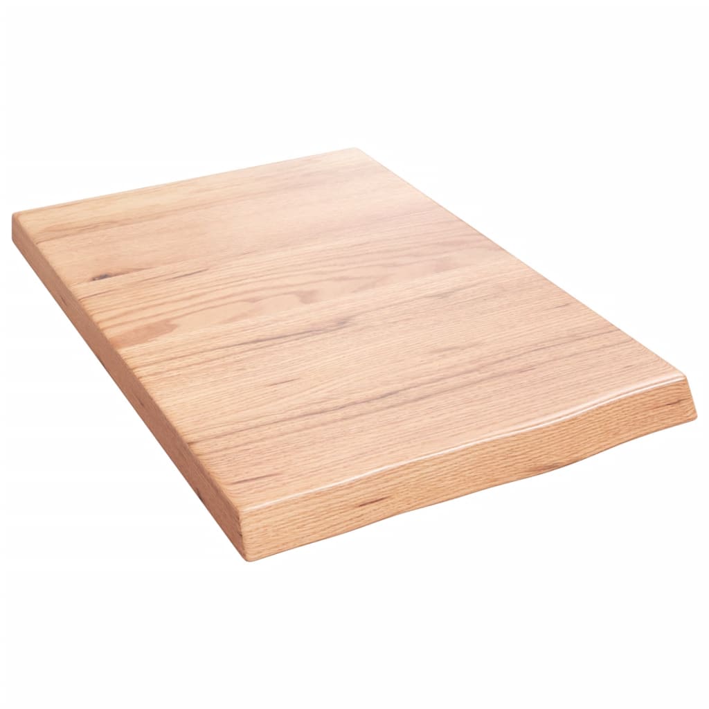 Piano Bagno Marrone 40x60x(2-4) cm Legno Massello Trattato