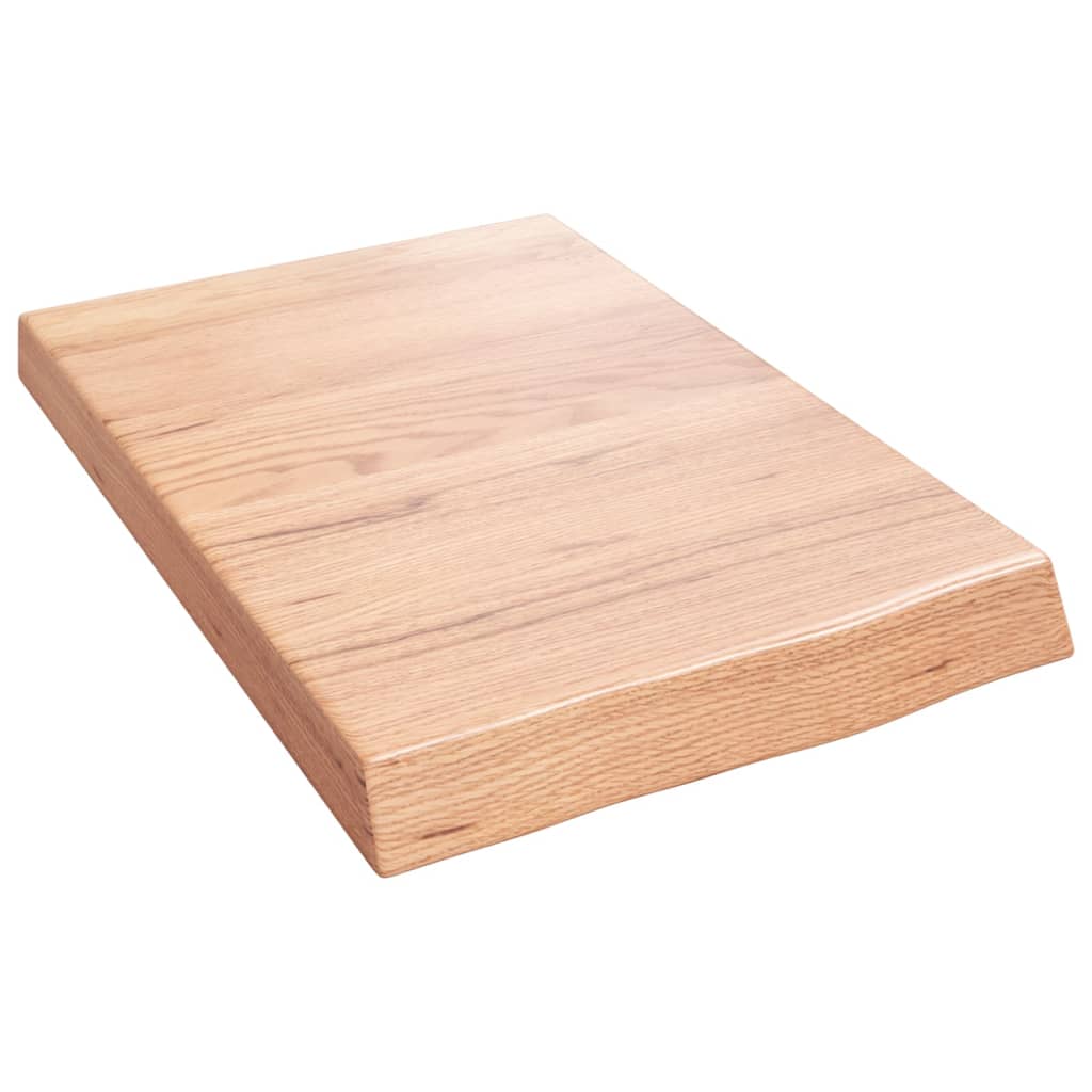 Piano Bagno Marrone 40x60x(2-6) cm Legno Massello Trattato