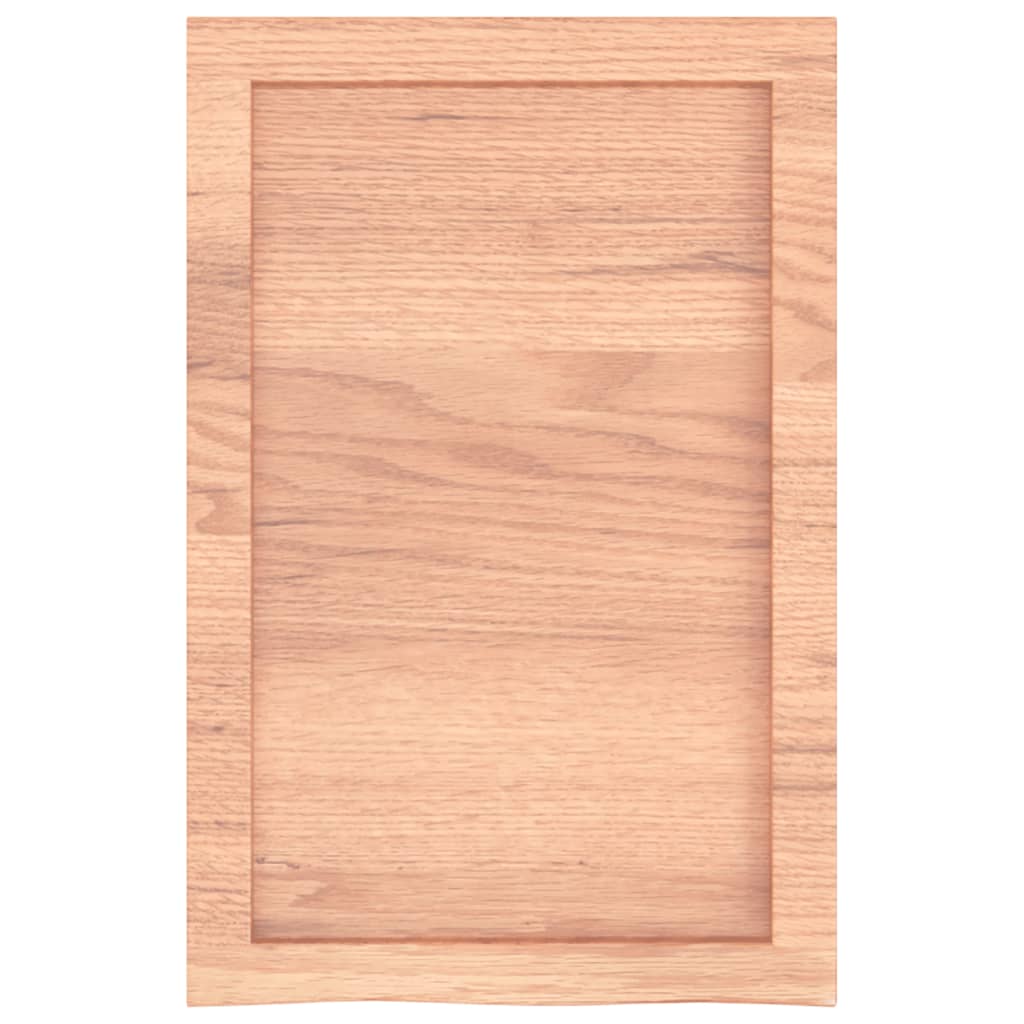 Piano Bagno Marrone 40x60x(2-6) cm Legno Massello Trattato