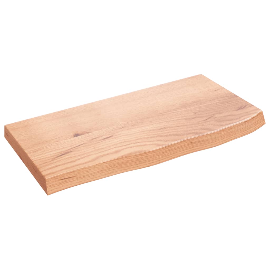 Piano Bagno Marrone 60x30x(2-4) cm Legno Massello Trattato