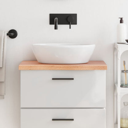 Piano Bagno Marrone 60x30x(2-4) cm Legno Massello Trattato