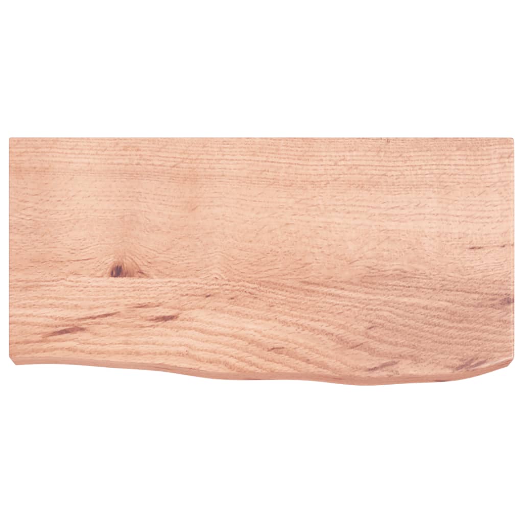 Piano Bagno Marrone 60x30x(2-6) cm Legno Massello Trattato