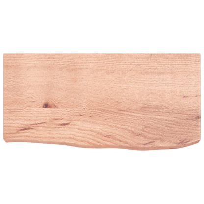 Piano Bagno Marrone 60x30x(2-6) cm Legno Massello Trattato