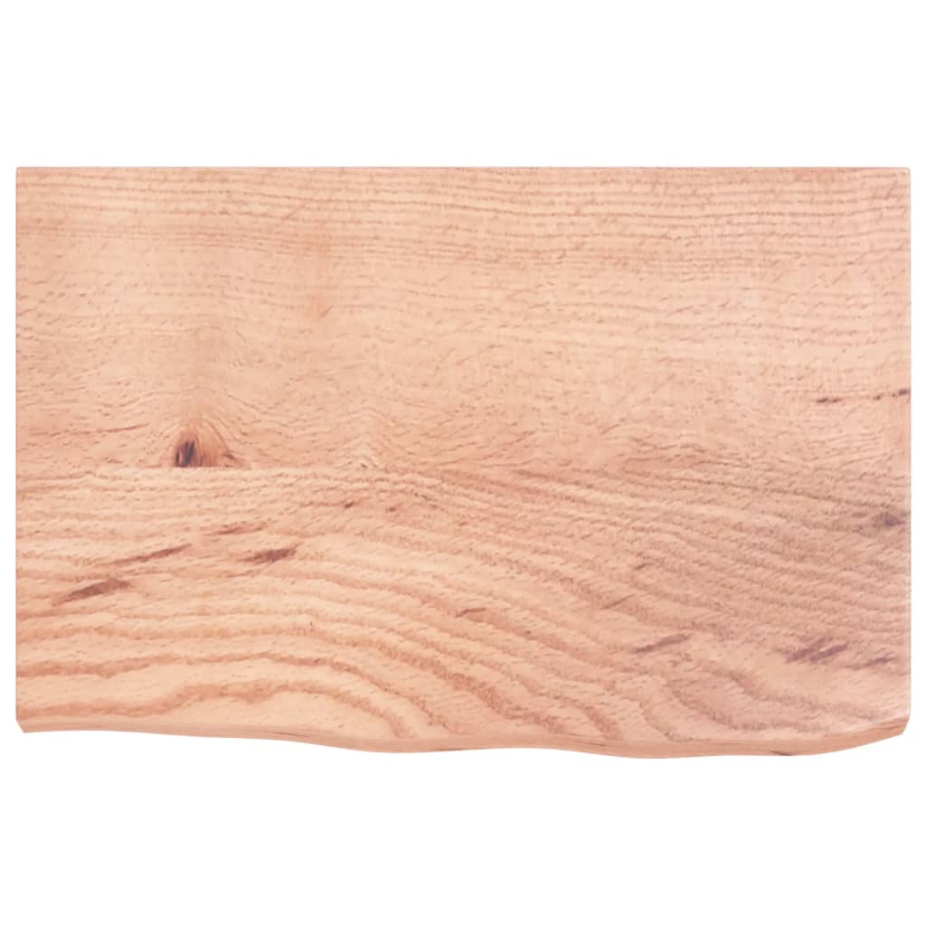 Piano Bagno Marrone 60x40x(2-4) cm Legno Massello Trattato