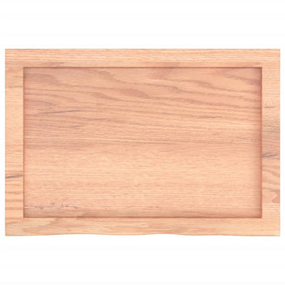 Piano Bagno Marrone 60x40x(2-6) cm Legno Massello Trattato