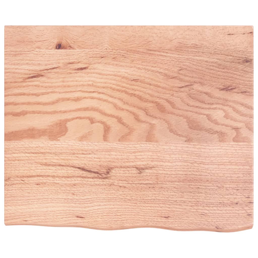 Piano Bagno Marrone Chiaro 60x50x2 cm Legno Massello Trattato