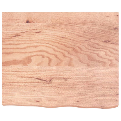 Piano Bagno Marrone 60x50x(2-4) cm Legno Massello Trattato