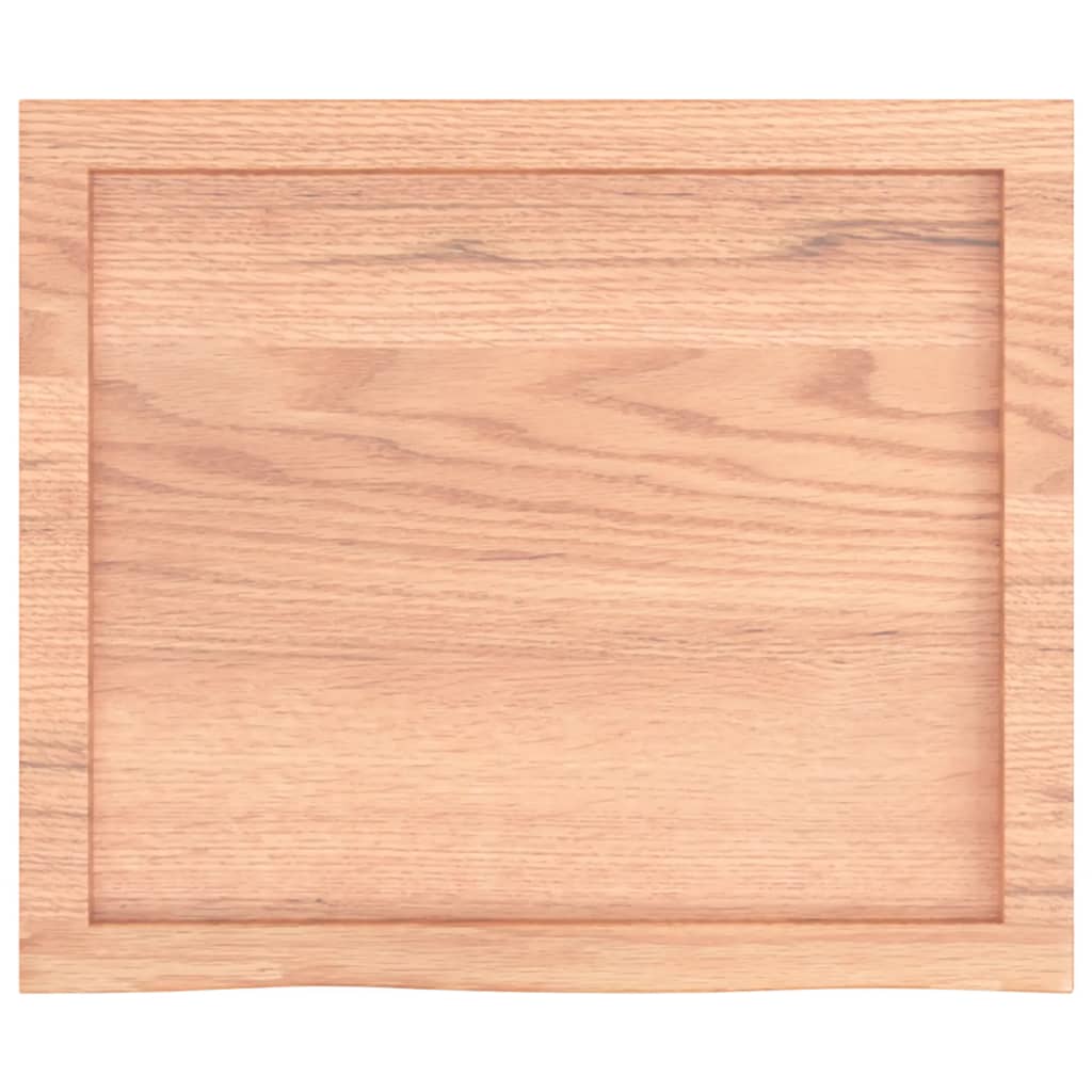 Piano Bagno Marrone 60x50x(2-4) cm Legno Massello Trattato