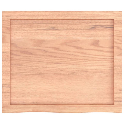 Piano Bagno Marrone 60x50x(2-4) cm Legno Massello Trattato