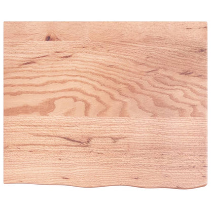 Piano Bagno Marrone 60x50x(2-6) cm Legno Massello Trattato