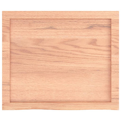 Piano Bagno Marrone 60x50x(2-6) cm Legno Massello Trattato